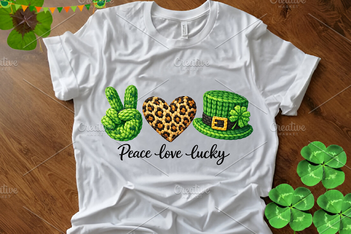 St. Patrick's Day Peace Love Lucky, an Illustration by Canvas Craft (Photo 3 of 4)