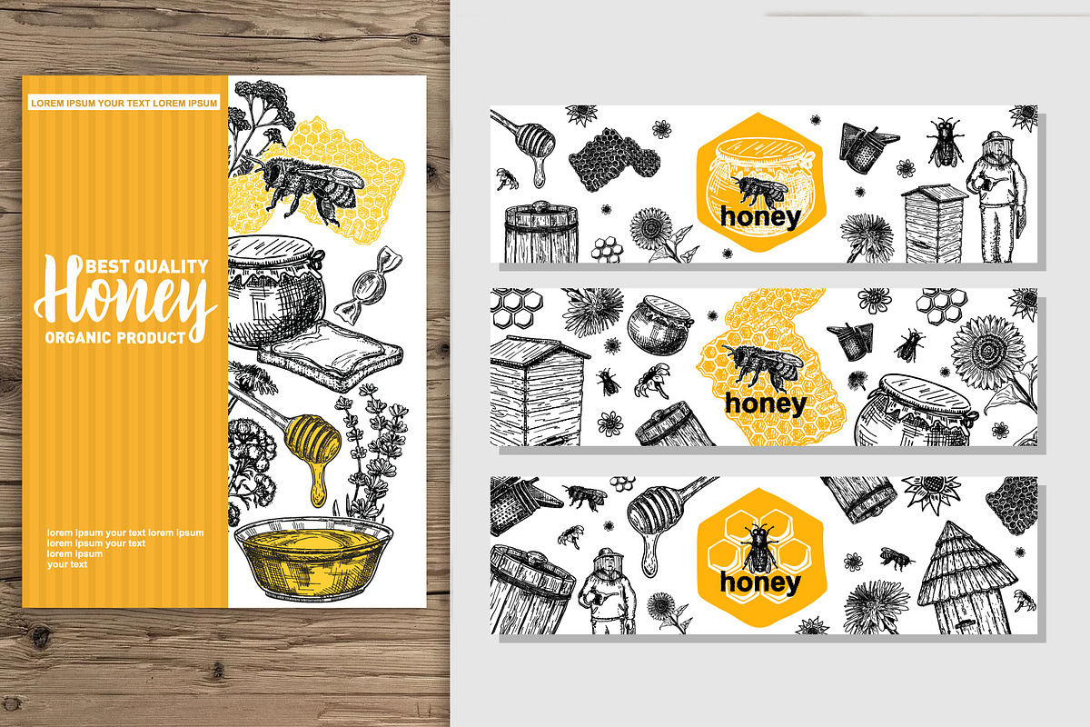 Hand drawn honey illustrations, an Illustration by Live line (Photo 4 of 5)