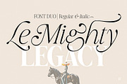 Le Mighty Legacy - Modern Serif, a Serif Font by Ivan Rosenberg (Thumbnail 1 of 16)