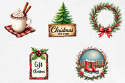 Vintage Christmas Labels Sublimation, an Illustration by CrexoraLab (Thumbnail 2 of 5)