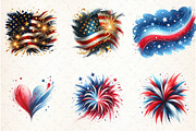 4th of July Brushstroke Sublimation, an Illustration by Libby Wishes (Thumbnail 3 of 12)