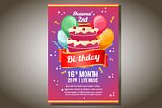 7 Birthday party flyer templates, a Templates & Theme by Propylparaben (Thumbnail 5 of 8)