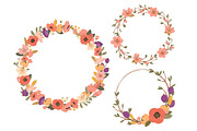 Antique Peach Floral Wreaths, an Illustration by Amanda Ilkov (Thumbnail 3 of 4)