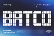Batco – Grid Based Experimental Font, a Font by Drizy (Thumbnail 1 of 8)