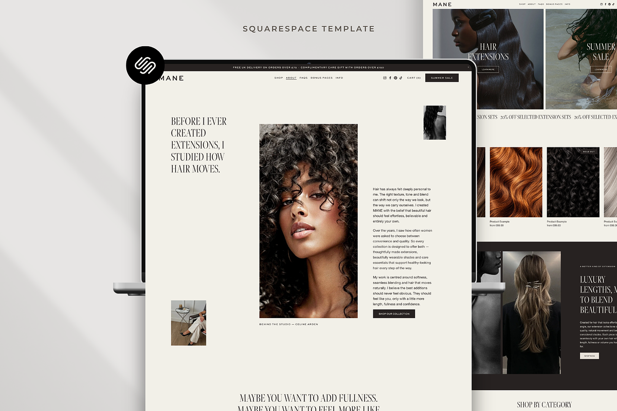 Hair Stylist Squarespace Template, a Squarespace Template by Candor Templates (Photo 5 of 20)