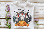 Halloween Pumpkin Chicken Witch Fall, an Illustration by DreamCafeArt (Thumbnail 3 of 7)