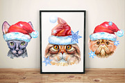 Christmas cats, an Animal Illustration by Watercolor fantasy (Thumbnail 7 of 7)