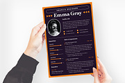 Purple Background Resume CV, a Resume Template by iDoodle Studio (Thumbnail 3 of 3)