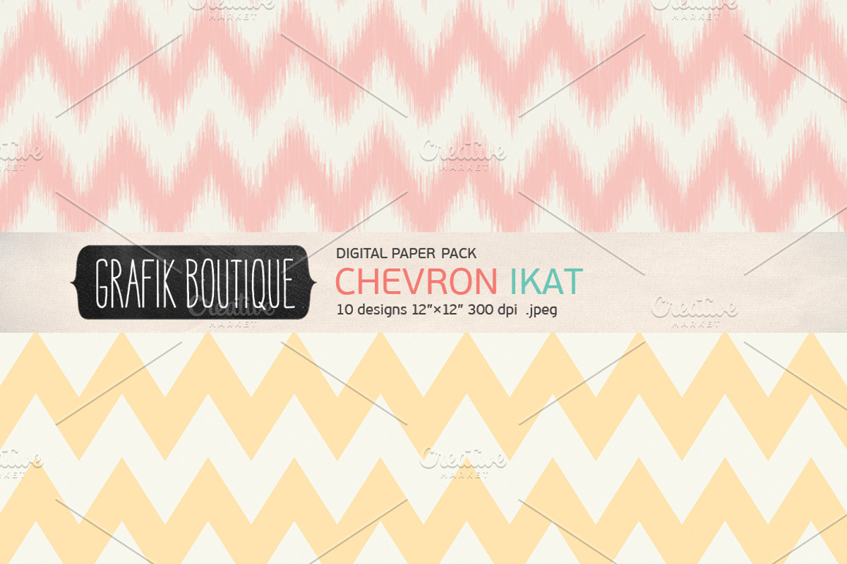 Chevron ikat creamy pink papers preview 2