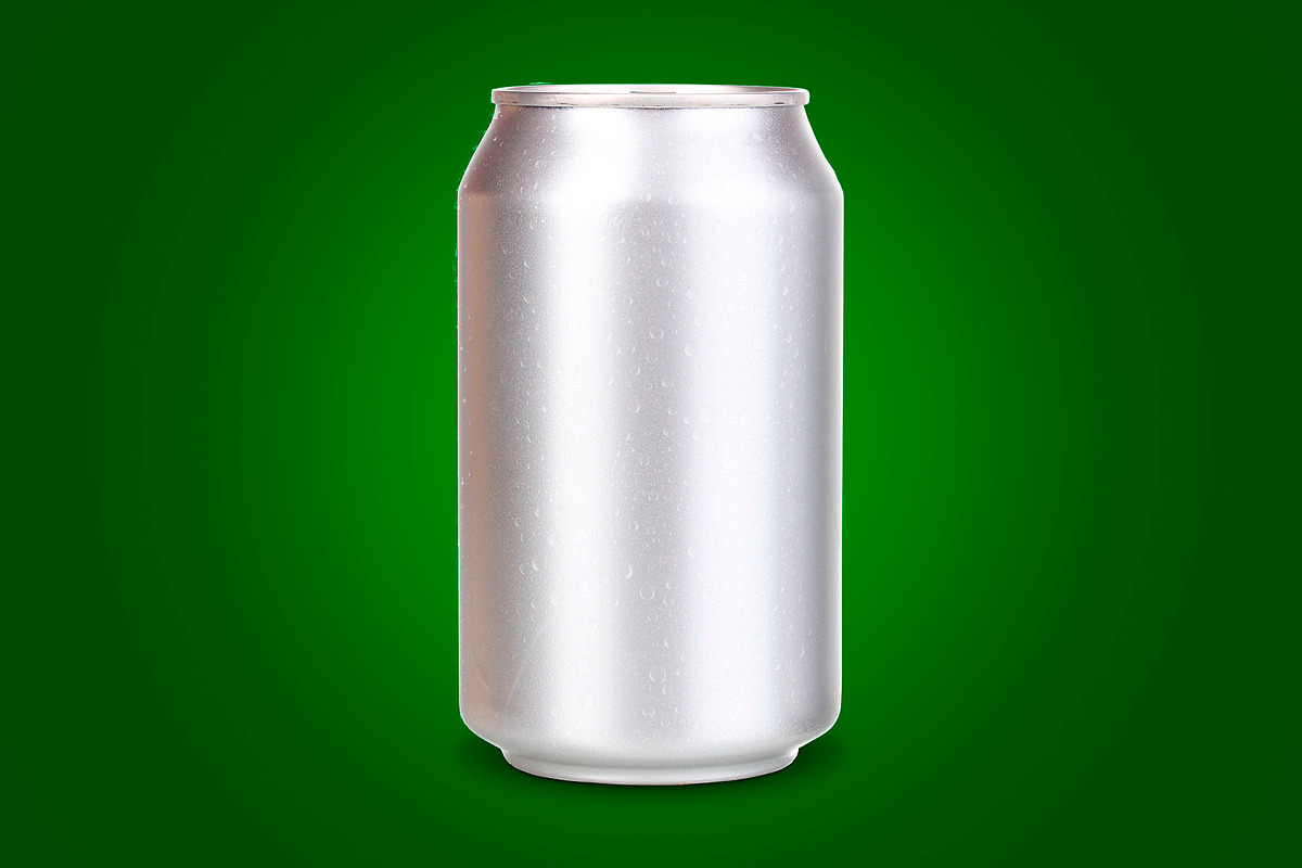 Tin Can Water Droplets Lemon Mockup, a Packaging Mockup by rogeriomarcos