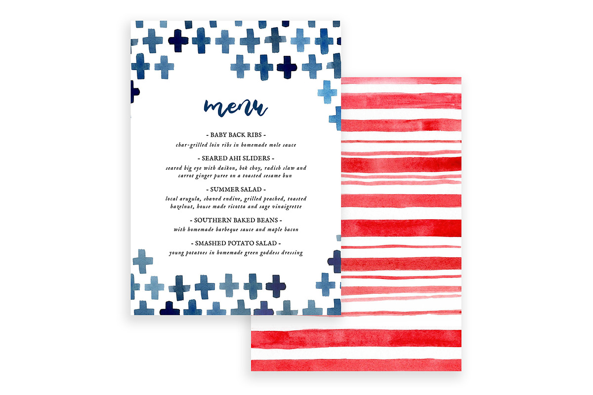 4th Of July Menu Graphics Pack, a Graphic by Nightingale Handmade (Photo 4 of 4)
