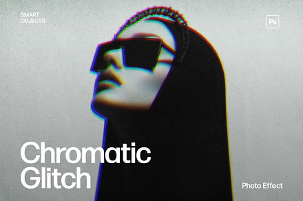 Chromatic Glitch Photo Effect, a Layer Style Add-On by DesignerCandies