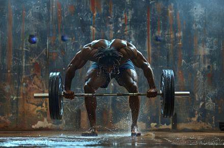 A man engaging in a challenging pull, a Photo by Iftikhar Alam
