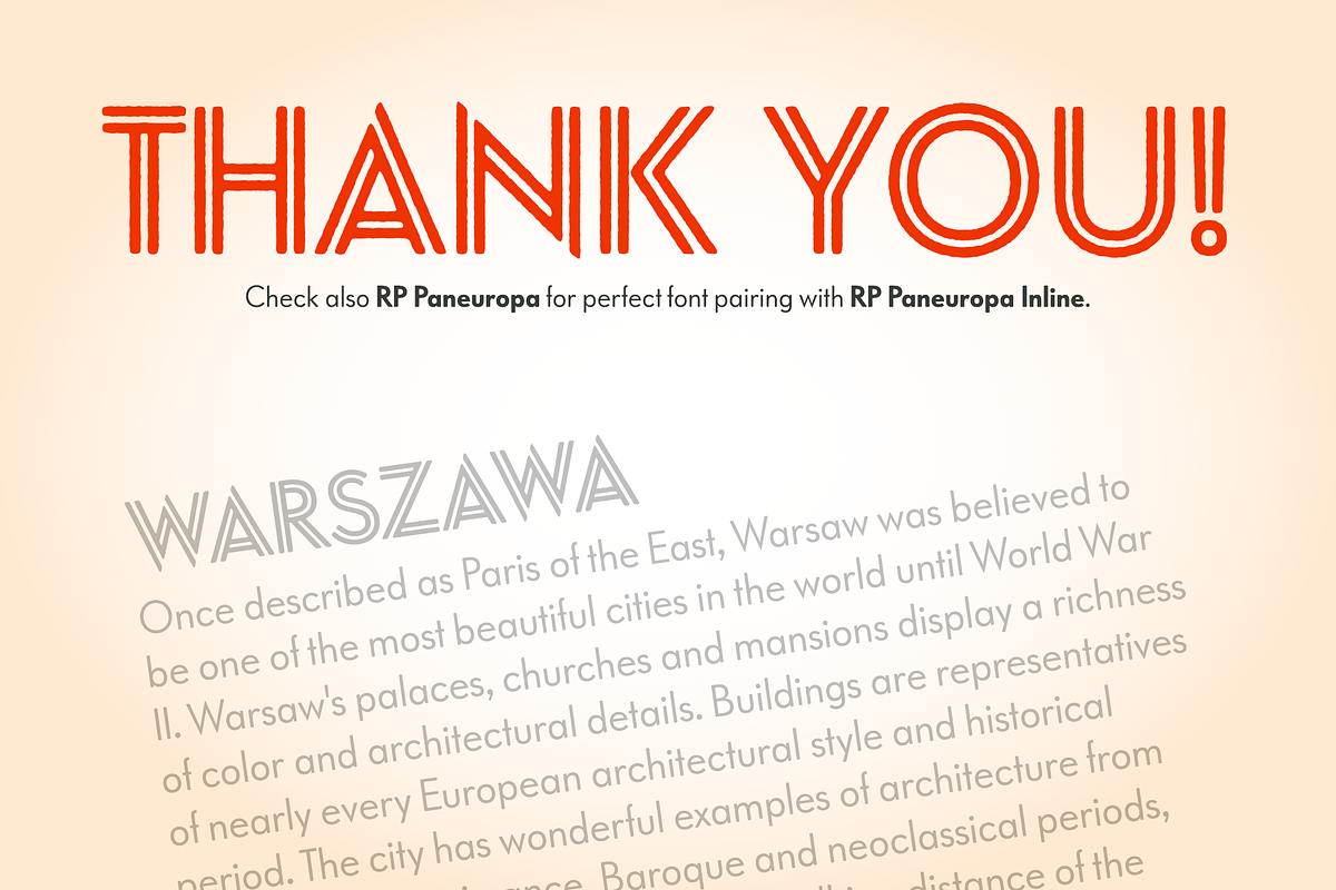 RP Paneuropa Inline - retro display, a Sans Serif Font by ROHH Type (Photo 9 of 9)