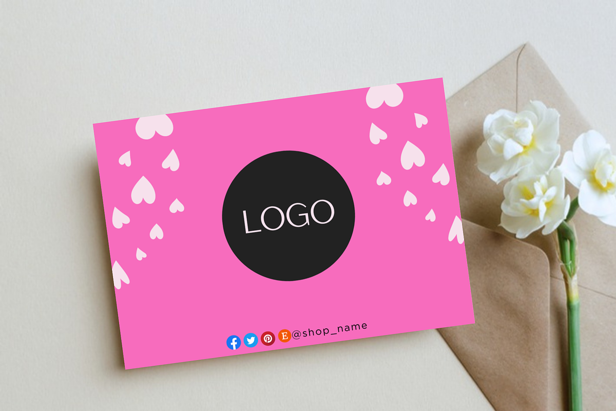 Cute Small Business Thank You Card, a Card Template by Elegant_Studio44 (Photo 4 of 5)