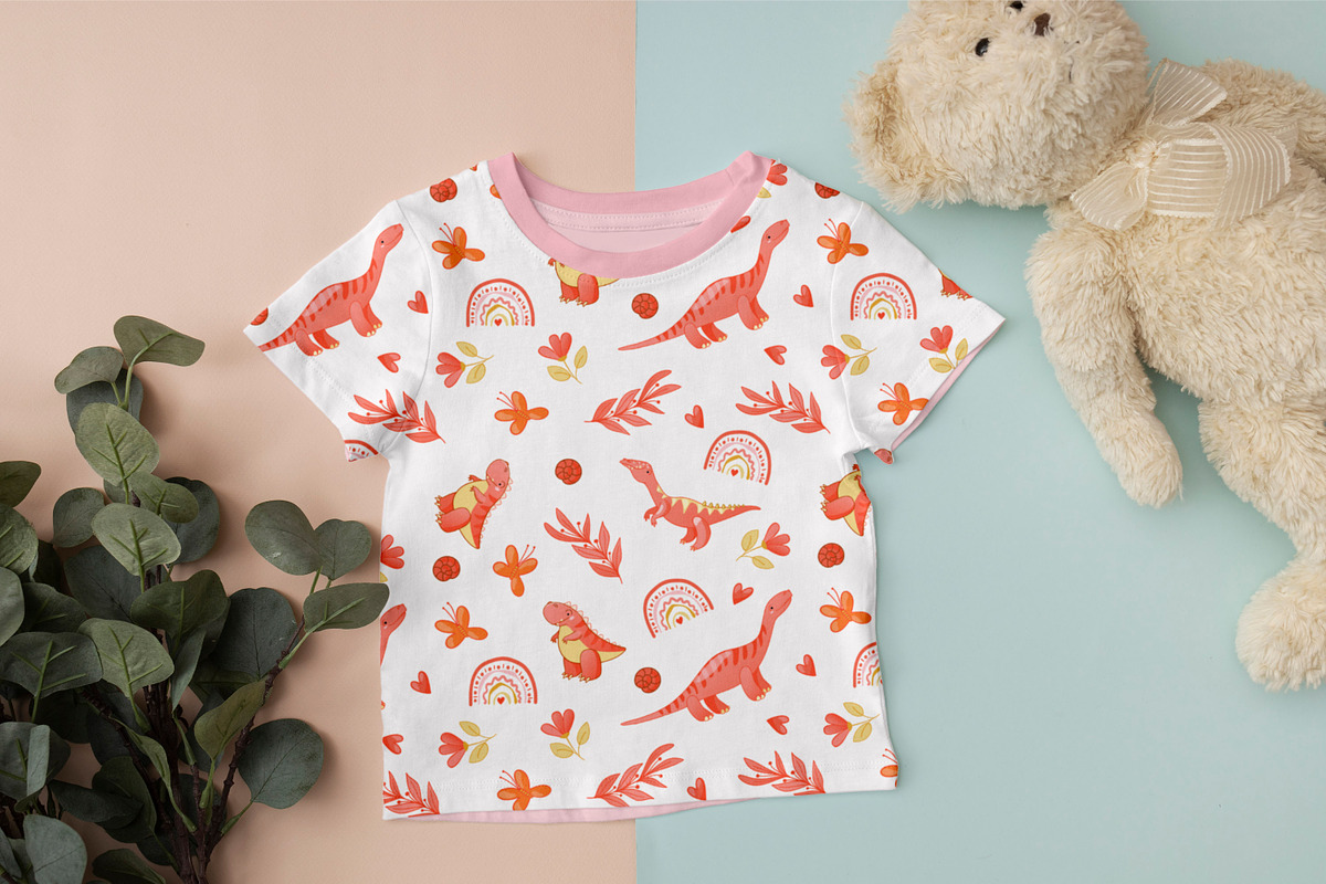 Dinosaur Seamless Pattern, a Pattern Graphic by Digital Studio (Photo 4 of 7)