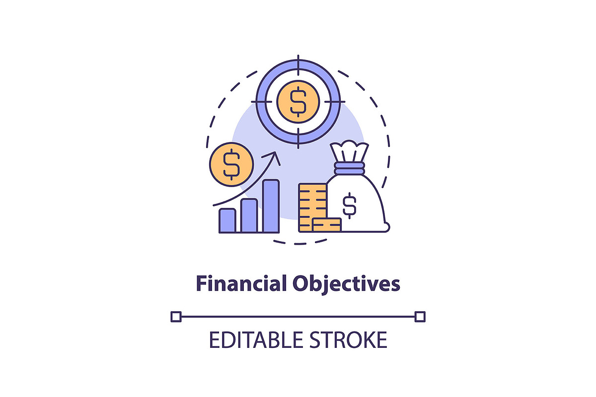 Financial objectives concept icon, a Graphic by IMG Visuals