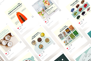 Nutrition Post Template Set I Canva