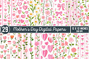 Mother’s Day Digital Papers Bundle, an Illustration by GatewayDesign (Thumbnail 3 of 3)