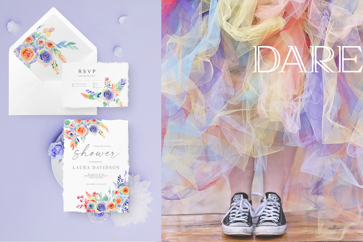 Rainbow Mix Watercolor, an Object Illustration by Olga Koelsch (Photo 2 of 16)