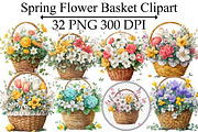 Spring Flower Basket Clipart, an Illustration by Design Market (Thumbnail 1 of 5)