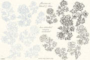 Baroque blue flowers, chinoiserie, a Decorative Illustration by GrafikBoutique (Thumbnail 3 of 8)