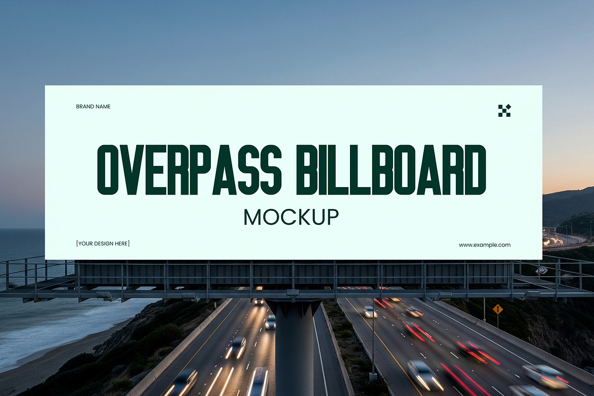 Highway Overpass Billboard Mockup, an Advertising Mockup by graphypix (Photo 1 of 4)