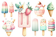 Whimsical Ice Cream Bundle, a Food Illustration by Whimsy Brush Studio (Thumbnail 5 of 9)