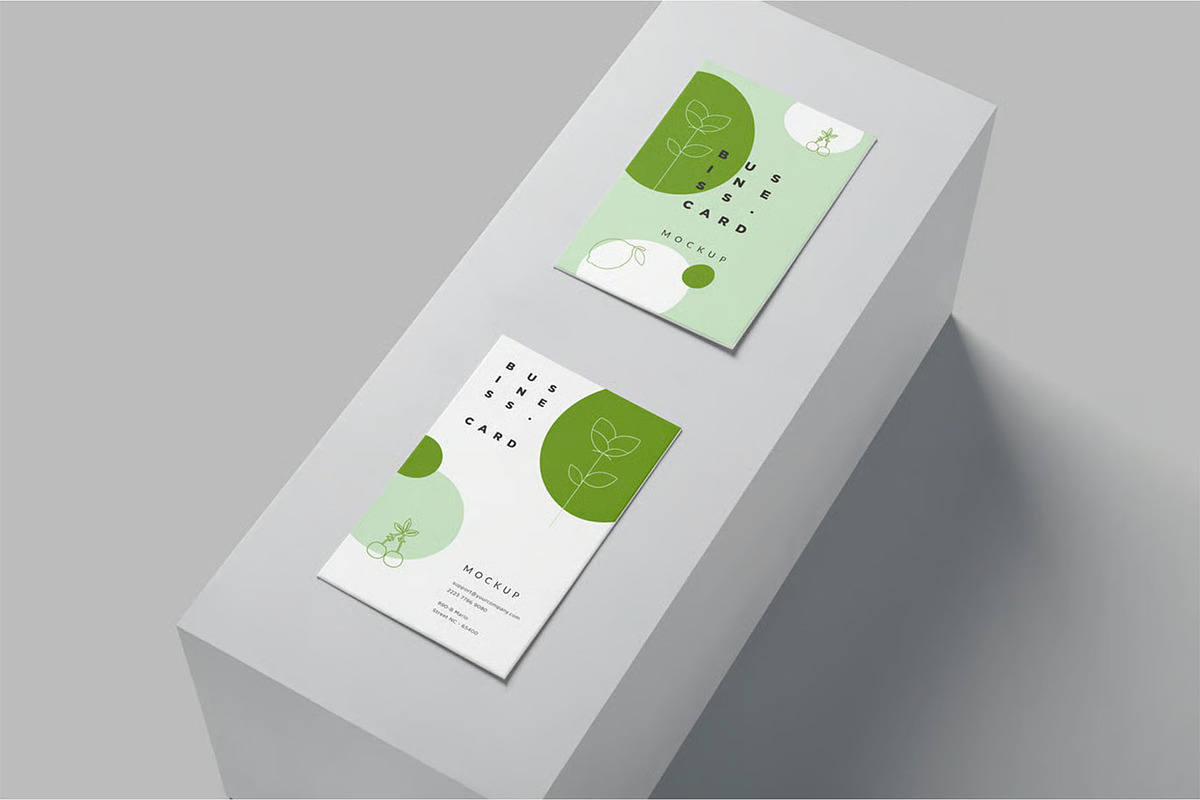 EU Vertical Business Card Mockups, an Advertising Mockup by megostudi0 (Photo 6 of 6)