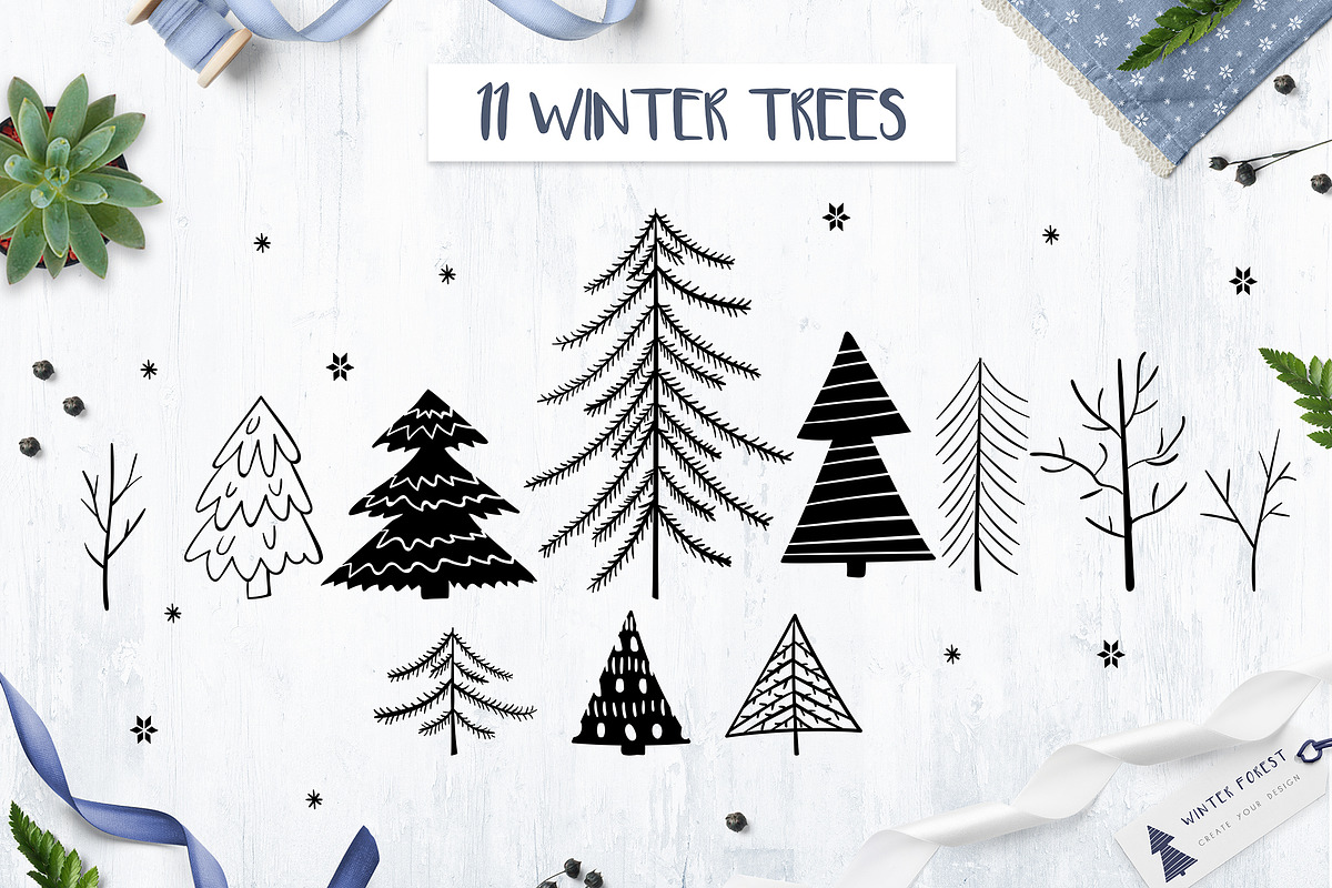Winter Forest /// seamless patterns, a Pattern Graphic by catary art (Photo 7 of 7)
