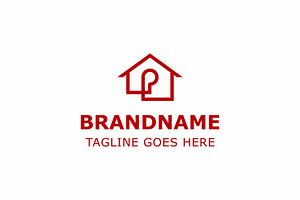 Letter P Home Modern Logo, a Branding & Logo Template by Pray Art Design Studio