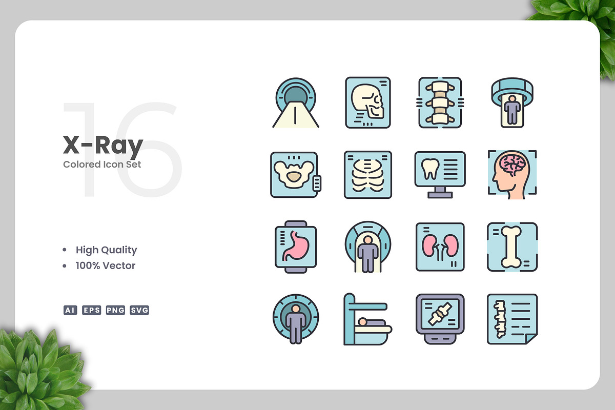 X-Ray Colored Icons, an Icon by Upnowgraphic