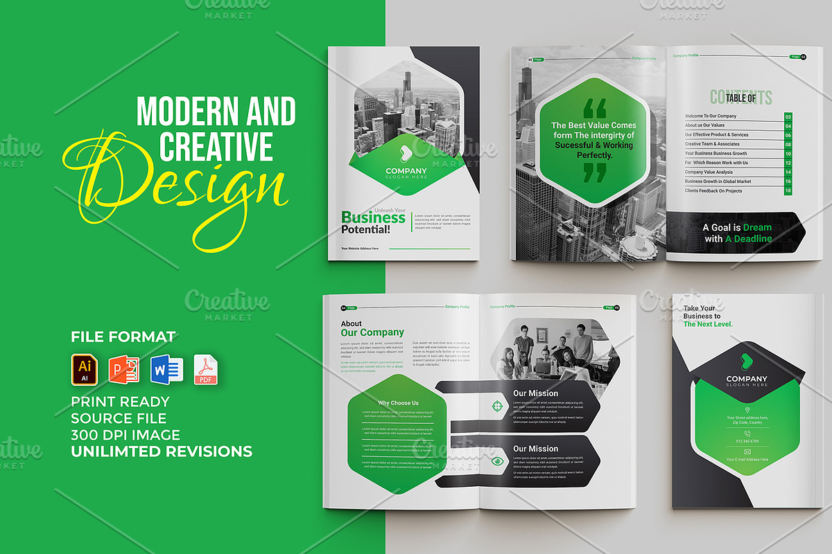 multipurpose business brochure, a Brochure Template by gstudiovect21 (Photo 1 of 12)