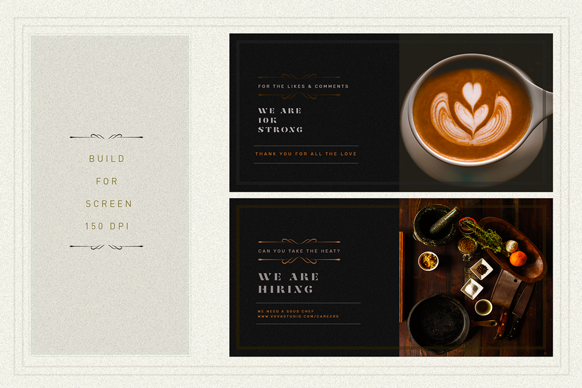 MILDRUSTIC foodie social media pack, a Social Media Template by Vova (Photo 5 of 7)