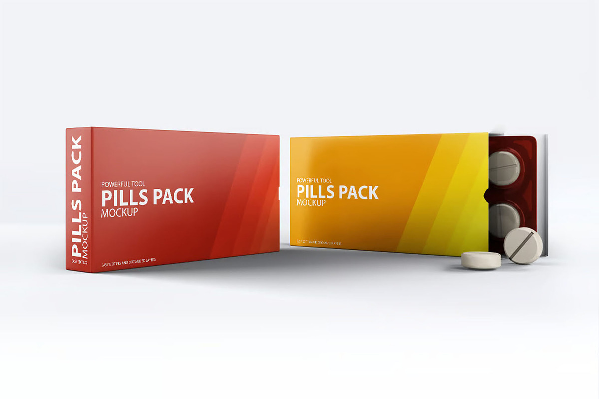 Pills Package Blister Box Mock-up, a Product Mockup by Hubzway (Photo 7 of 8)
