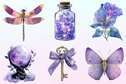 Magical Garden Purple Fairies, a Graphic by CitraGraphics (Thumbnail 3 of 4)