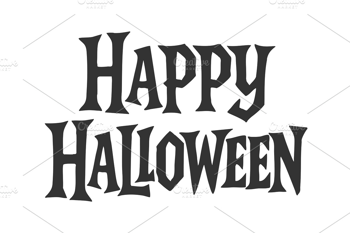 Happy Halloween typography vector, an Illustration by AlexArt