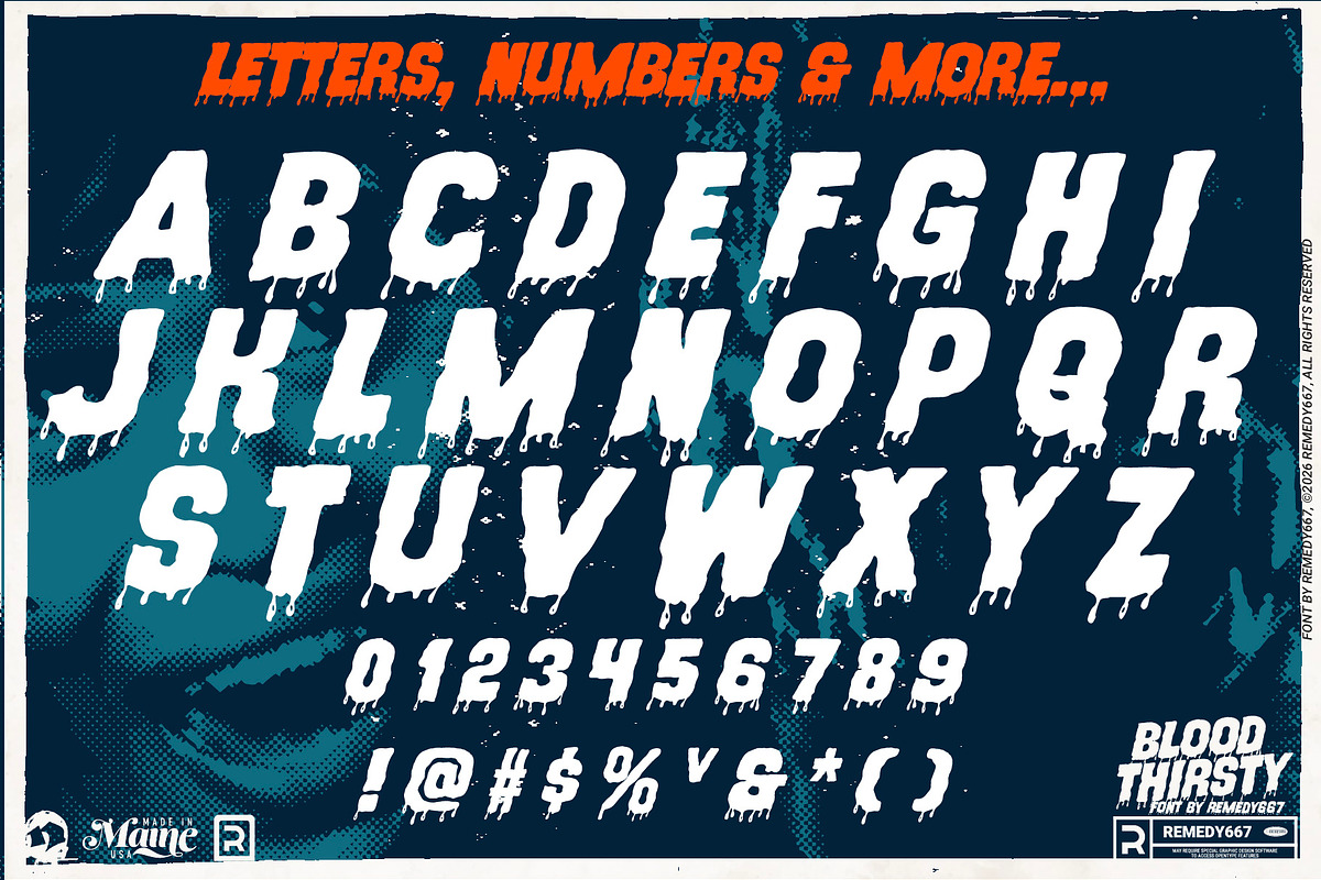 Blood Thirsty, a Sans Serif Font by Remedy667 (Photo 5 of 5)