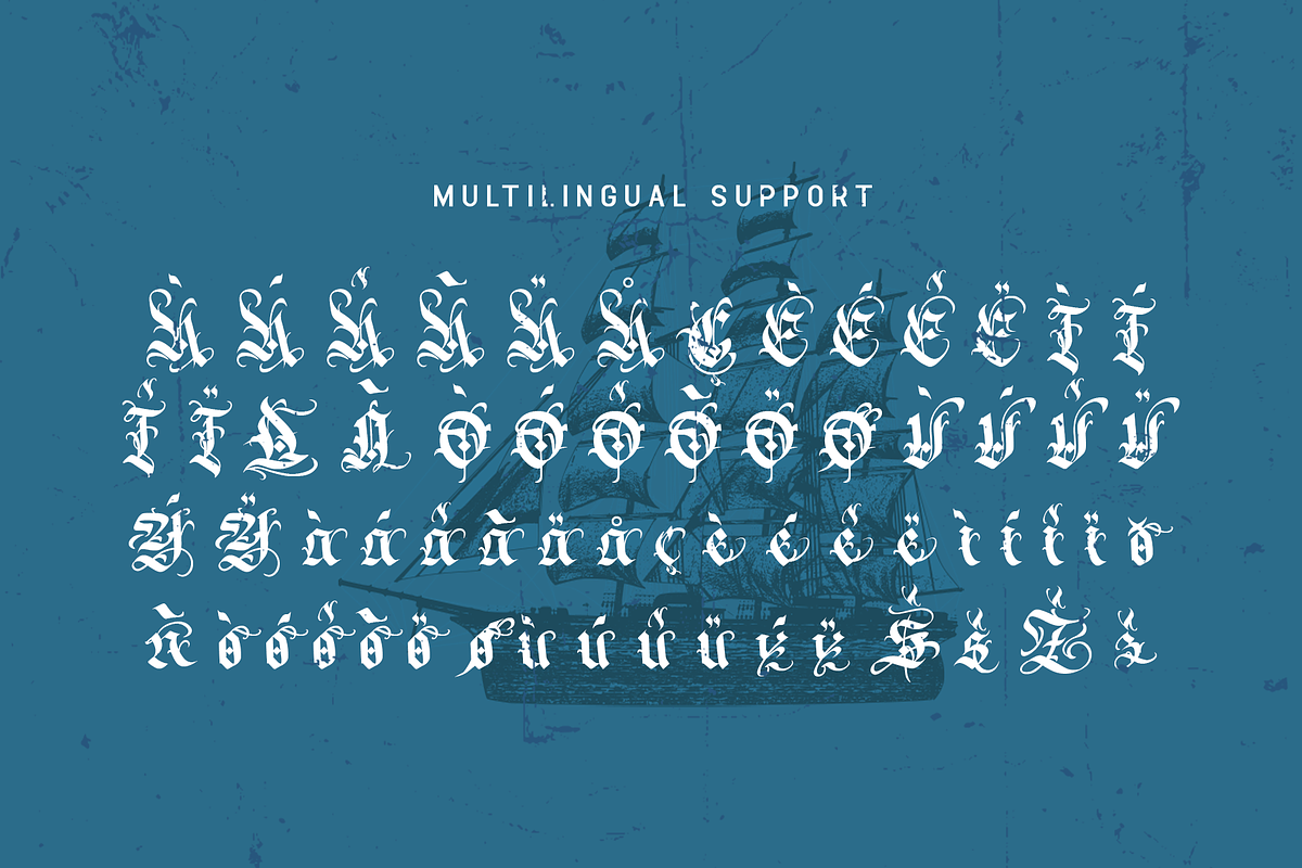 Cojira - Modern Blackletter Font, a Blackletter Font by overlaytemplates (Photo 5 of 5)