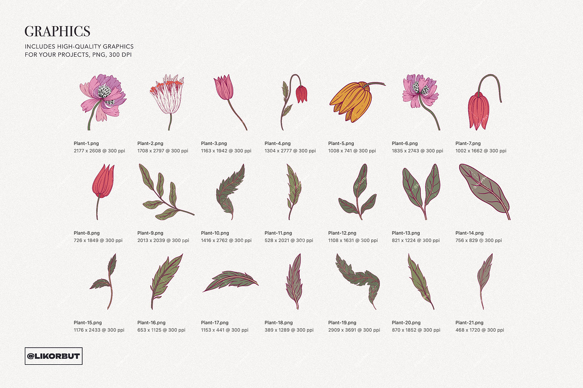 Morris Floral Pattern and Motifs, a Pattern Graphic by likorbut (Photo 7 of 11)