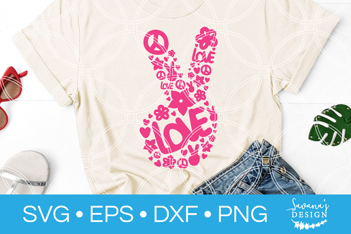 Peace Fingers SVG Victory Symbol, an Illustration by SavanasDesign (Photo 1 of 2)
