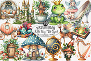 Watercolor Little Fairy Tale Clipart, an Illustration by Designking (Thumbnail 1 of 4)