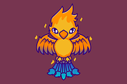 Cute Phoenix Fire Bird Cartoon, an Animal Illustration by Catalyst Labs (Thumbnail 3 of 3)
