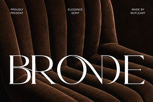 Bronde || Elegant Serif Typeface