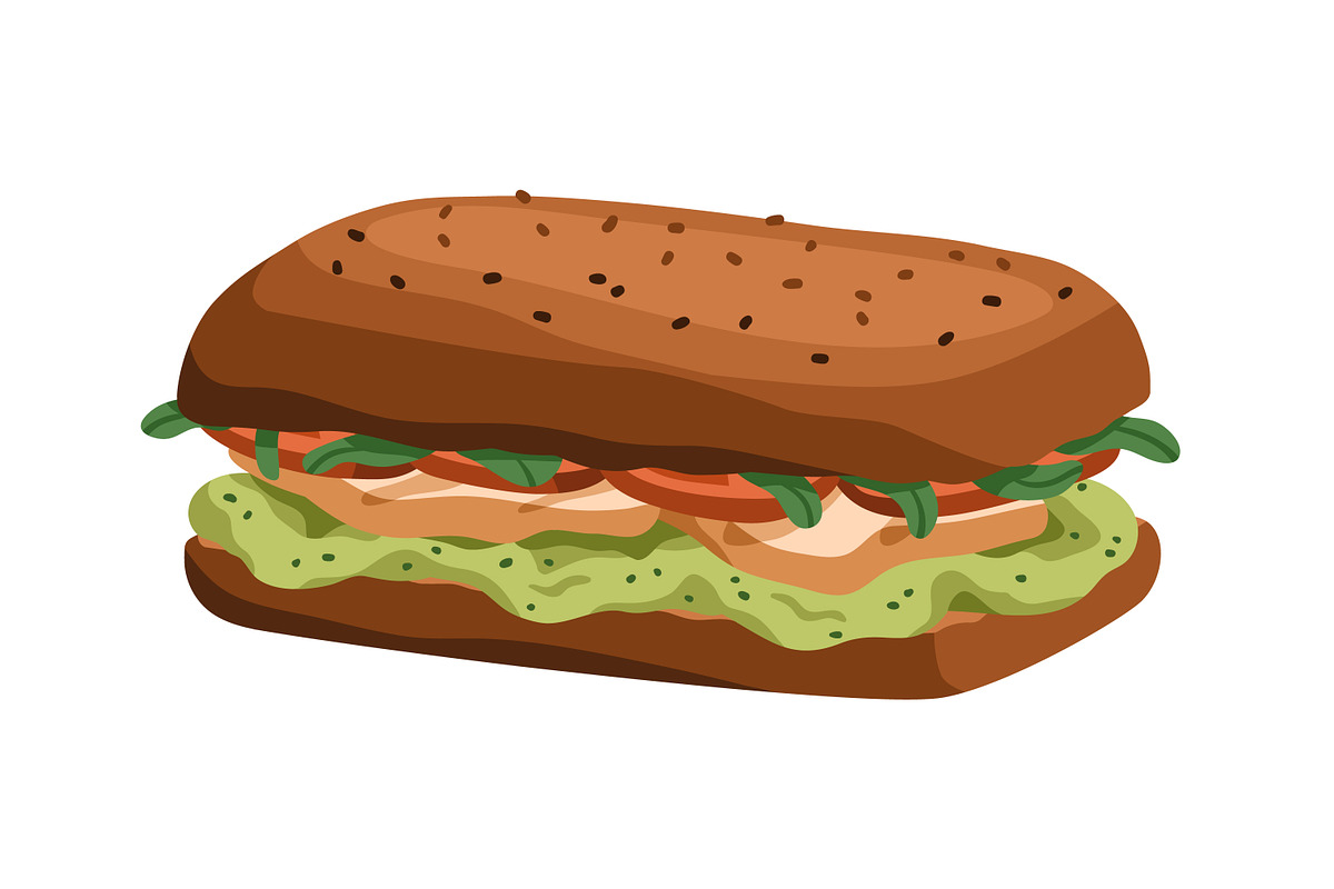 Sandwiches, toasts and burgers set, a Food Illustration by Good Studio (Photo 9 of 21)