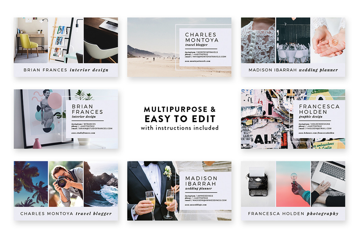 Business Card Photoshop Template, a Business Card Template by Fearless Confetti (Photo 2 of 5)