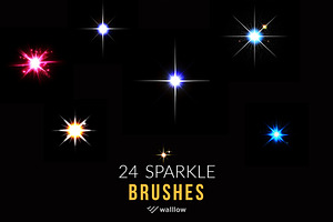 24 Sparkle Photoshop Brushes Kit