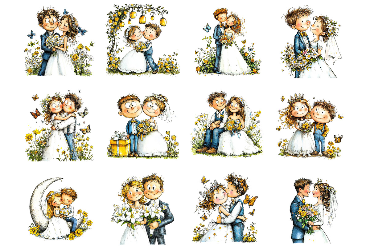 Elegant Wedding Couple PNG, a Person Illustration by Designking (Photo 2 of 5)