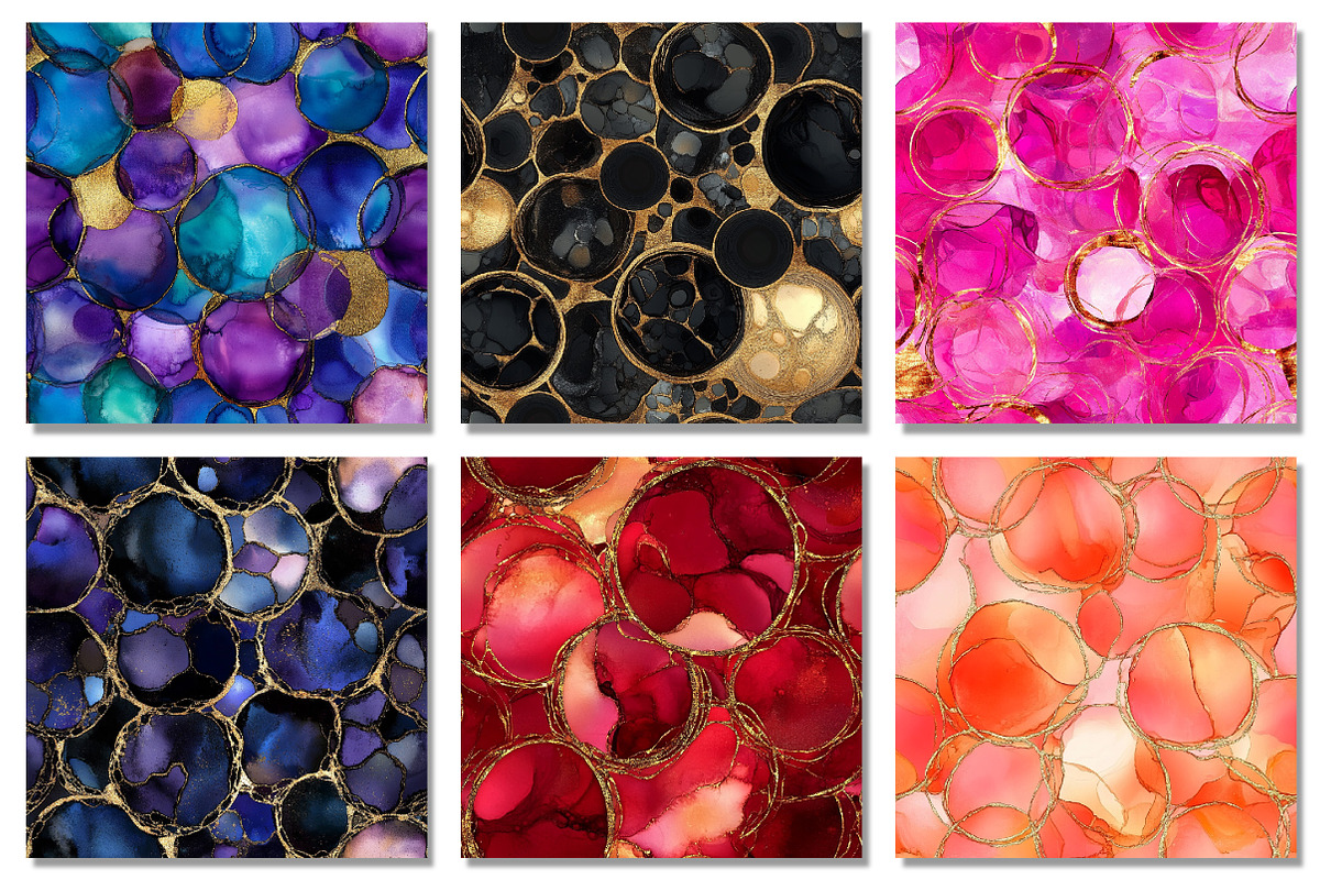 Alcohol Ink Circles Seamless Pattern, a Pattern Graphic by Dream Creation (Photo 3 of 7)