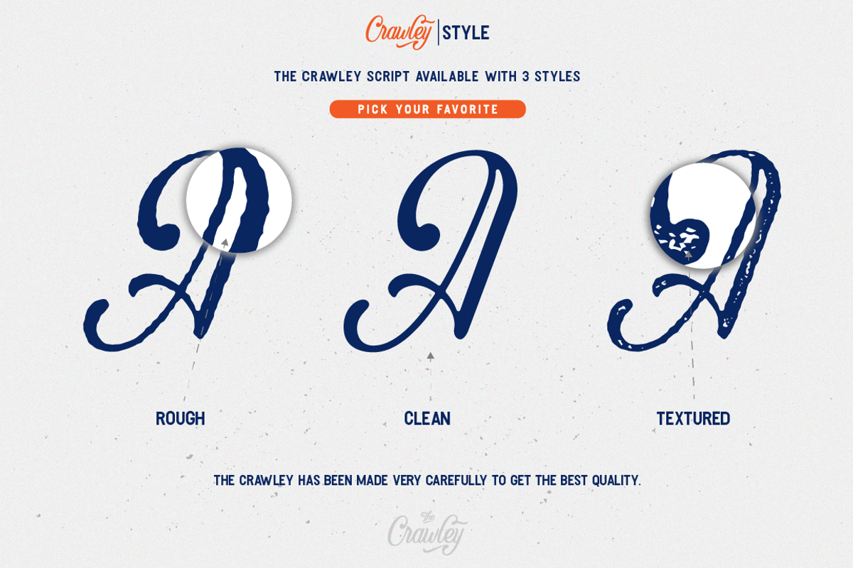 Crawley Vintage Script Font preview 3
